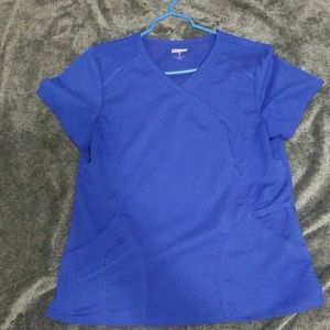Scrubstar 4 pocket shirt in royal blue